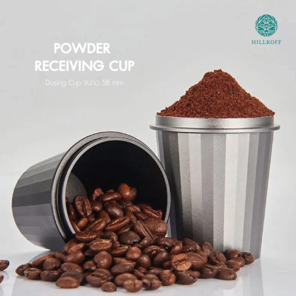 Powder receiving cup 58 mm ตวงกาแฟกันหก